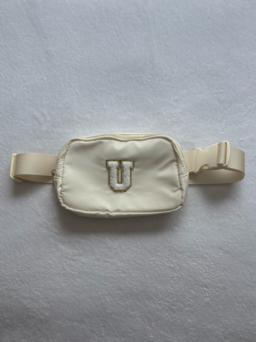 Ivory 'U' Patch Belt Bag